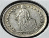 1942 B Switzerland silver 1/2 franc High Grade