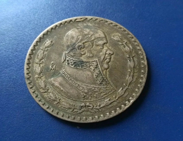 1958 Mexiko 1 Peso Silbermünze