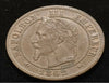 1862-K France 2 Centimes Old Coin VF