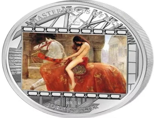 Lucky Coin - World Art Craft Gift Coin Colored Silver plated