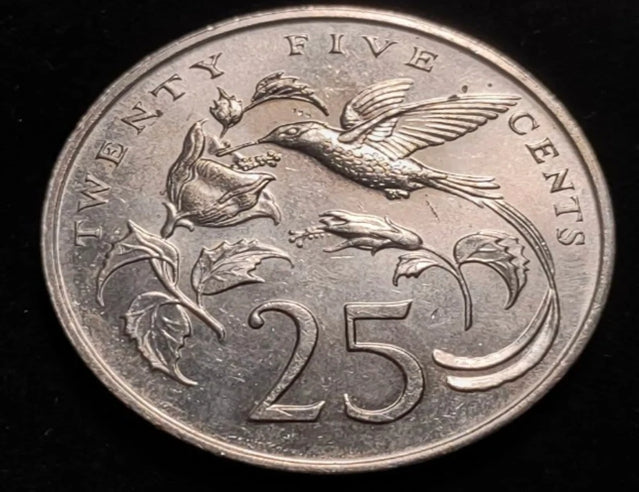 1989 Jamaïque 25 Cents Belle pièce