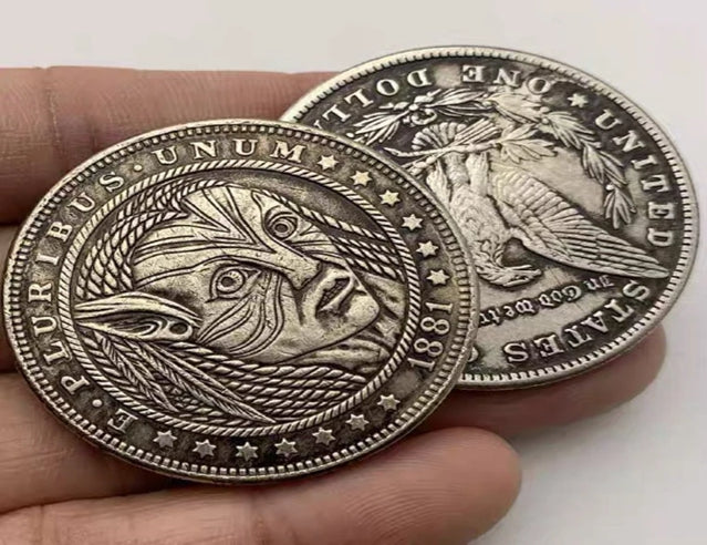 Hobo Coin - Avatar dans une capsule de protection en plastique gravée en cuivre