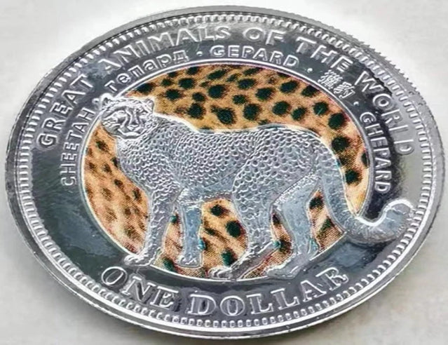 Pièce commémorative de 1 dollar des Fidji, animaux sauvages, en cuivre et nickel raffiné, 2009