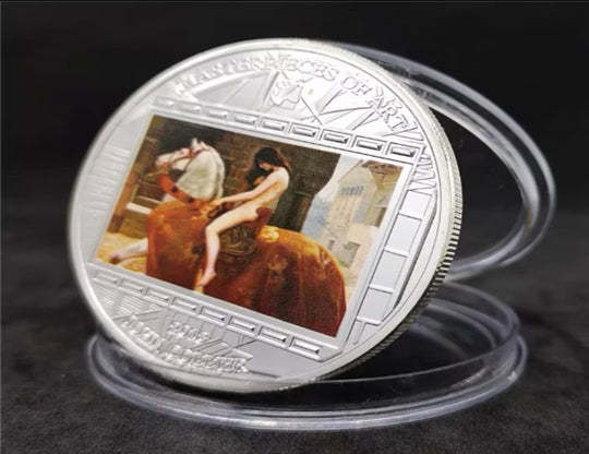 Lucky Coin - World Art Craft Gift Coin Colored Silver plated