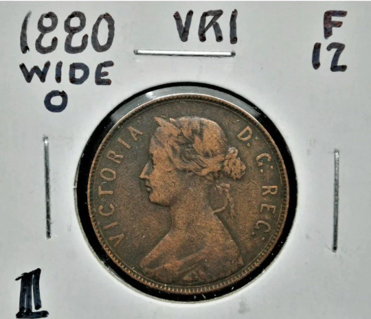 1880 W0 Newfoundland One Cent High Grade