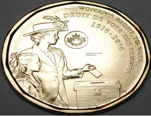 Canada 2016 Droit de vote des femmes BU 1 dollar