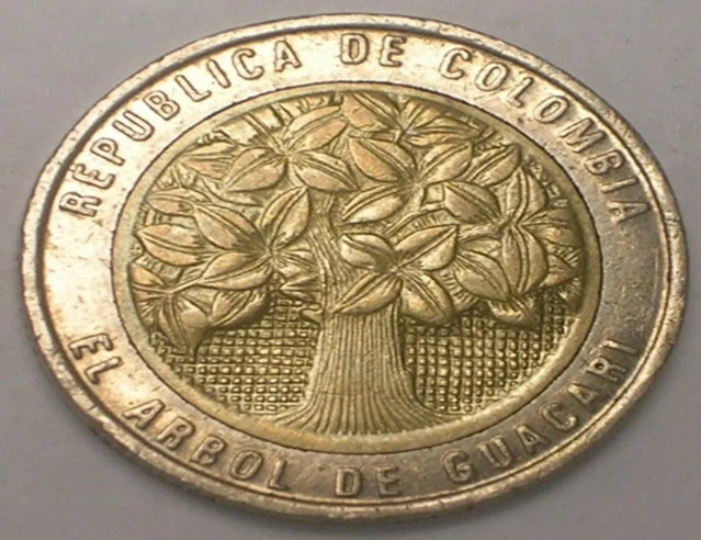 1994 Kolumbien Kolumbianische 500 Pesos Guacari Baum Bimetallmünze XF