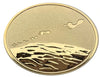 Lucky Coin - Foot print on beach Craft Gift Coin Colored Silver plated