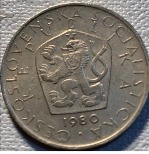 1980 Czechoslovakia 5 korun VF