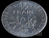 1978 French 1 / 2 francs seeds goddess 19.5mm