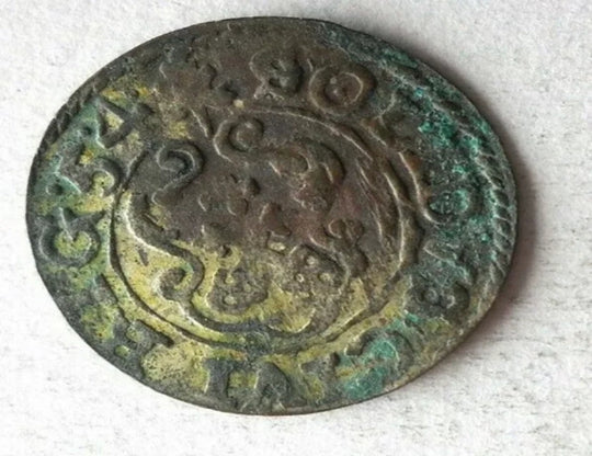 1654 Pologne (riga) soldius - pièce d'argent décentrée de haute qualité