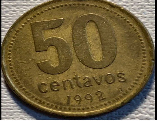 1992-2009 Argentina 50 centavos VF