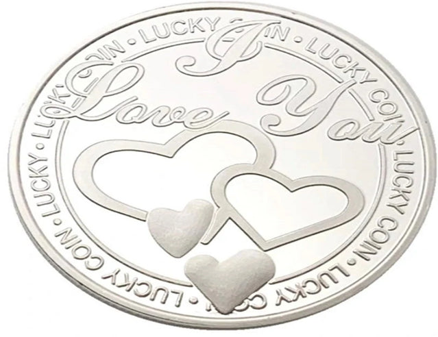 Lucky Coin - Love you -Craft Gift Coin Capsule Silver plated