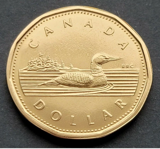 Pièce de monnaie canadienne Loonie brillante non circulée 2002