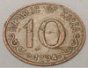 1961 Corée Coréenne 10 Hwan Rose de Sharon Flower Coin F+