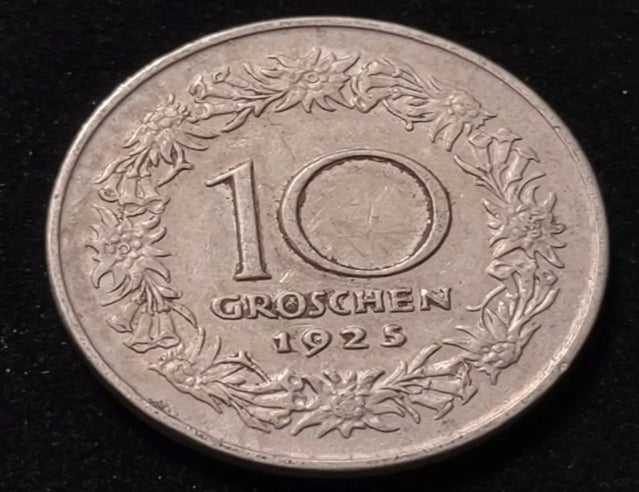 1928 Austria 10 Groschen Old Coin