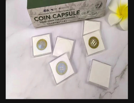 Capsules de stockage de Collection carrées, présentoir de pièces de monnaie, avec coussinet réglable en taille 20mm/25mm/30mm/35mm/40mm, 10 pièces