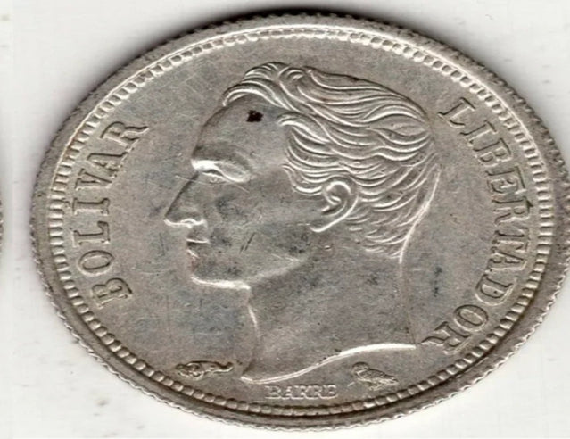 1960 Venezuela twenty five 25 centimos silver world coin