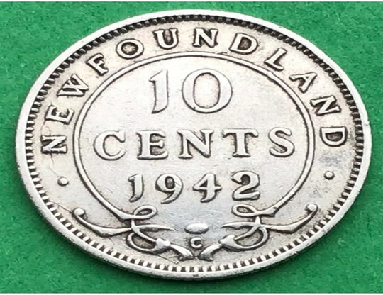 Newfoundland 1942 Silver 10 Cents Very Fine