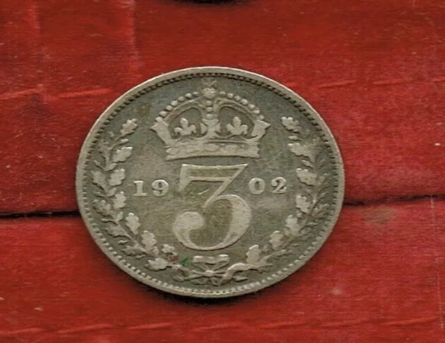 Großbritannien drei Pence 1902 Edward VII. Silber