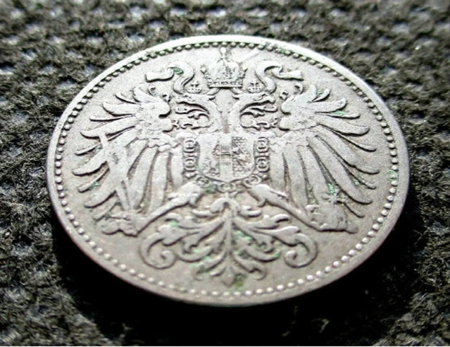 old coin of Austria-hungary empire 10 heller 1894 franz joseph i