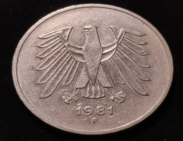 1981-F Germany 5 Deutsche Mark Nice Coin