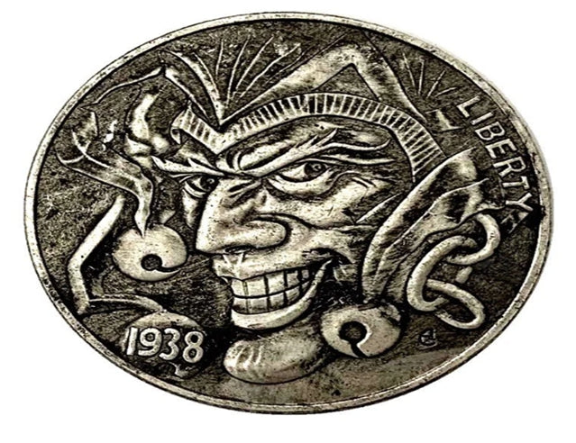 Hobo Coin - Clown américain dans une capsule de protection en plastique gravée en cuivre