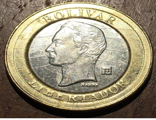 2007 Venezuela 1 Bolivar Bimetallic Coin VF