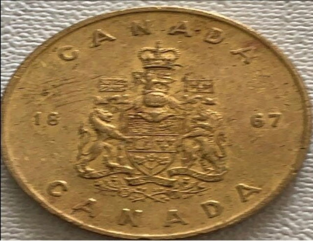 1867 Kanada Maple Leaf Münze 33 mm Goldfarbe Feuille D'erable Token Medaillon