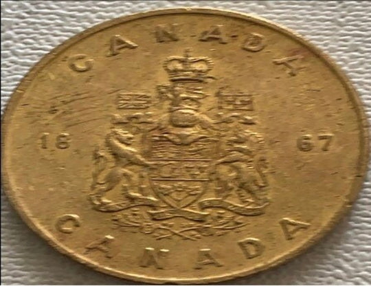 Pièce de monnaie Feuille d'érable du Canada 1867, médaillon de jeton de couleur or de 33mm