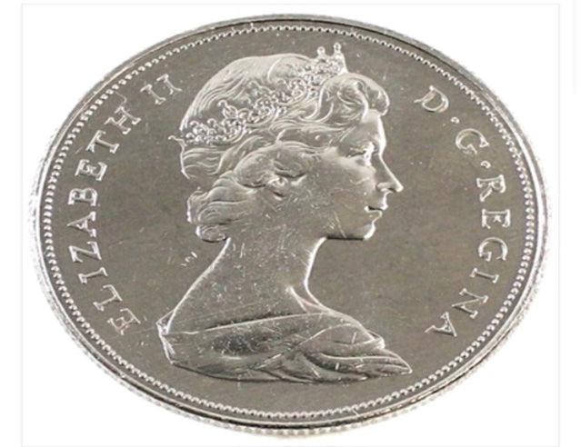 1968 Canadian nickel dollar circulated Coin VF