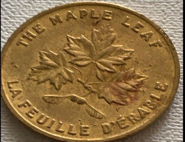 1867 Canada Maple Leaf Coin 33mm Gold Color Feuille D erable Token