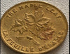 1867 Kanada Maple Leaf Münze 33 mm Goldfarbe Feuille D'erable Token Medaillon