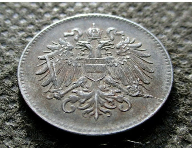 alte Münze des Kaiserreichs Österreich-Ungarn 20 Heller 1917 Erster Weltkrieg Franz Joseph I