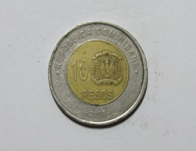 2008 République Dominicaine Pièce 10 peso TTB