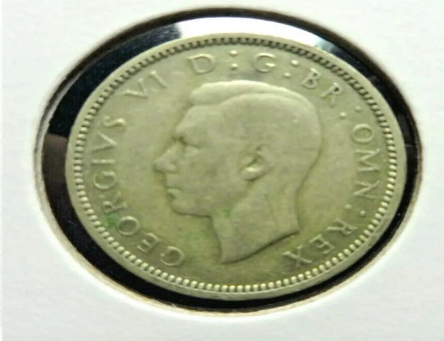 Royaume-Uni 1940 Argent 6 Pence Couronné Chiffre Royal