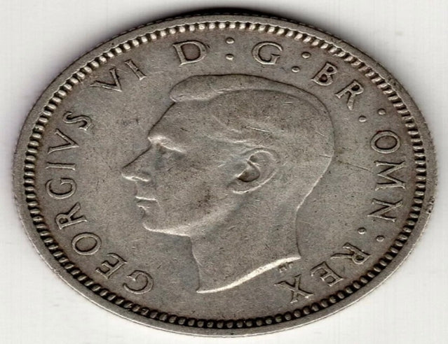 1939 Great Britain six 6 pence george vi silver world coin