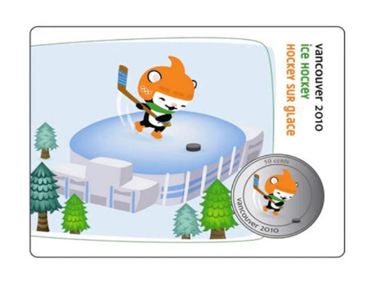 Kanada-Olympia-Maskottchen 50-Cent-Farbmünze, Eishockey (Miga), 2010