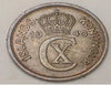 1940 Iceland Icelandic One 1 Eyrir Crowned Monogram WWII Era Coin VF+