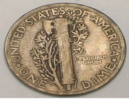 1929 Mercure Tête Ailée Dime Pièce De 10 Cents En Argent VF