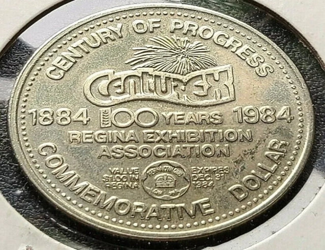 1984 Regina Saskatchewan 1 Trade Dollar - Century of Progress