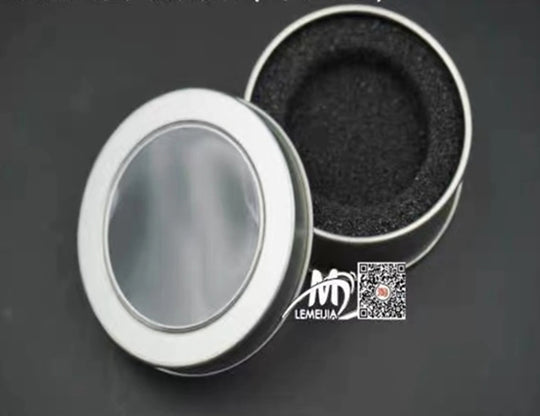 Coin Display Round Window Collection Box Gift Box with Pad 40 mm Diameter