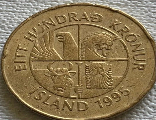 1995 Iceland 100 kronur VF