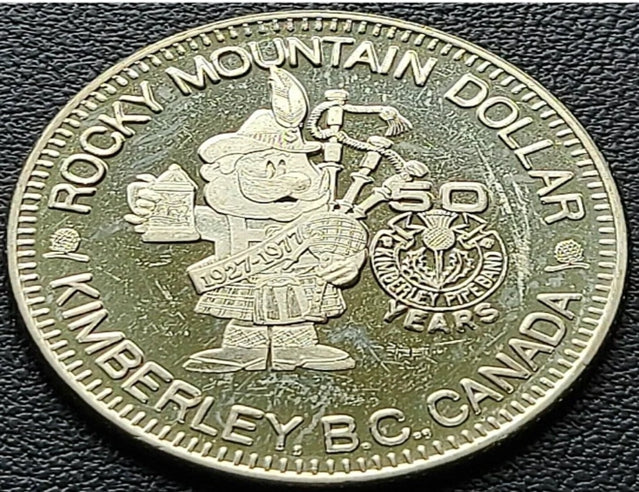 1977 Kimberley BC 1 Trade Dollar - Pipe Band - Très bon état