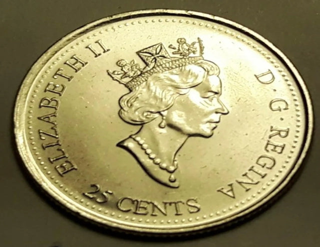 ERREUR 2000 Santé CANADA Extra Métal sur Légende Pièce de 25 Cents