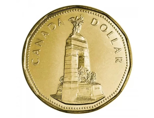 1994 Canadian Remembrance/National War Memorial Loonie Dollar BU