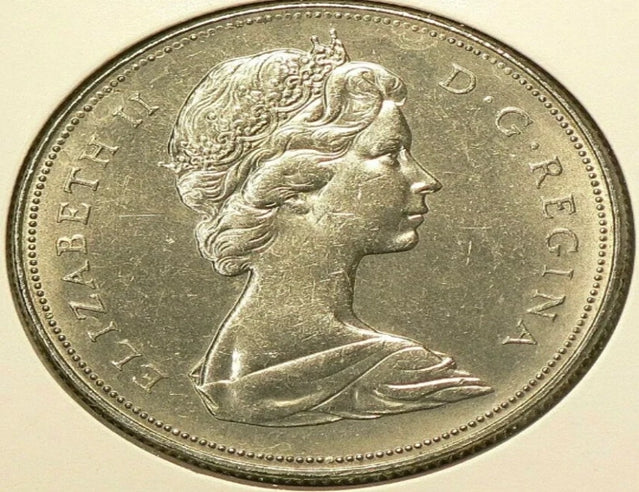 1968 Canada 1 Dollar Extra Water Line UNC