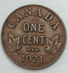 Kanada 1 Cent 1921 George V Kanadische Penny-Münze, kleiner Cent, hochwertig