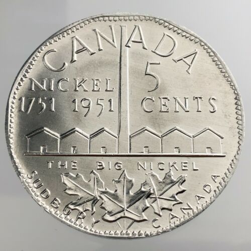 1951 Aluminium Big Nickel Gedenkmünze im 5-Cent-Format