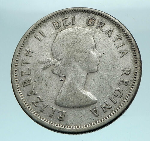 Canada 1958 25 Cent Coin Canadian Quarter 80% Silver